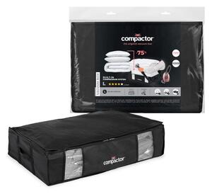 Crna kutija za odlaganje odjeće ispod kreveta Compactor XXL Black Edition 3D, 145 l