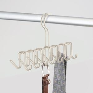 Metalna vješalica za kravate i pojaseve iDesign Classico, 17 x 25 cm
