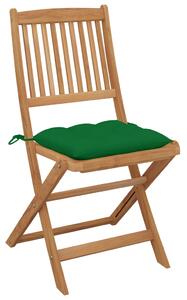 VidaXL Sklopive vrtne stolice s jastucima 2 kom masivno bagremovo drvo
