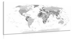 Slika crno-bijela karta s nazivima