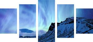 5-dijelna slika nordijska polarna svjetlost