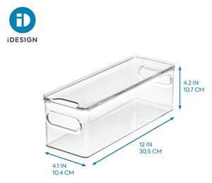 Prozirna kutija za odlaganje s poklopcem iDesign The Home Edit , 31,1 x 10,8 cm