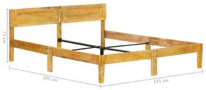 Okvir za krevet od masivnog drva manga 140 cm