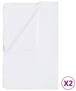 VidaXL Vodootporne presvlake za madrac 2 kom pamučne 60x120 cm bijele