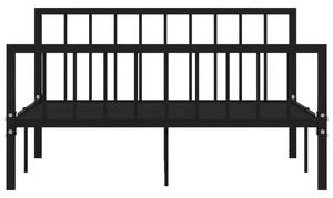 Okvir za krevet crni metalni 140 x 200 cm