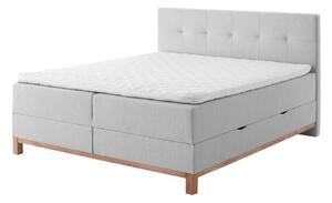 Svijetlo sivi boxspring krevet s prostorom za pohranu 160x200 cm Catania - Meise Möbel