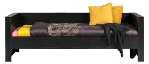 Crni krevet / kauč od borovog drveta WOOOD Dennis, 90 x 200 cm