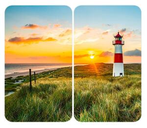 Poklopci za štednjak od kaljenog stakla u setu od 2 komada 52x30 cm Lighthouse - Maximex
