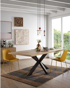 Blagovaonski stol u dekoru od hrastovog drveta Kave Home, 220 x 100 cm
