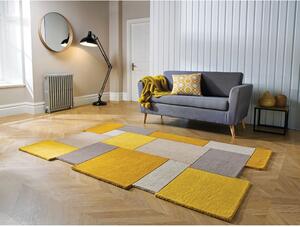 Žuta-bež vuneni tepih Flair Rugs Collage, 120 x 180 cm