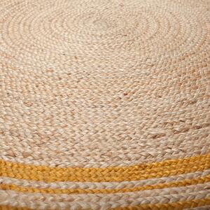 Smeđe-žuti tepih od jute Flair Rugs Istanbul, ⌀ 150 cm