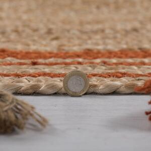 Smeđe-narančasti tepih od jute Flair Rugs Istanbul , ⌀ 150 cm
