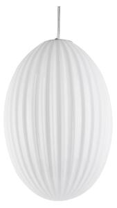 Bijela staklena viseća rasvjeta Leitmotiv Smart, Ø 30 cm