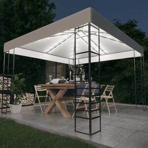 VidaXL Vrtni šator s LED svjetlosnim trakama 3 x 3 m bijeli