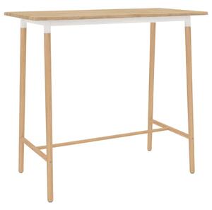 VidaXL Barski stol smeđi 120 x 60 x 105 cm MDF i masivna bukovina