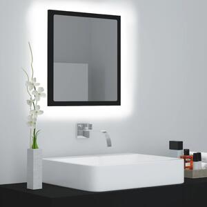 VidaXL LED kupaonsko ogledalo crno 40 x 8,5 x 37 cm akrilno