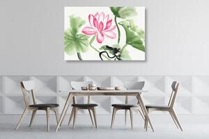 Slika akvarelni lotosov cvijet
