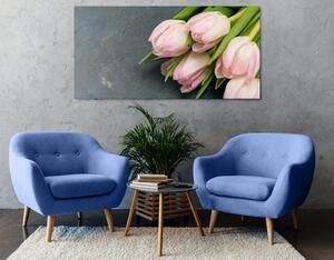 Slika pastelne ružičaste tulipane
