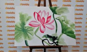 Slika akvarelni lotosov cvijet