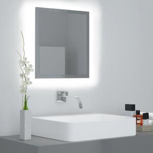 VidaXL LED kupaonsko ogledalo visoki sjaj sivo 40x8,5x37 cm od iverice