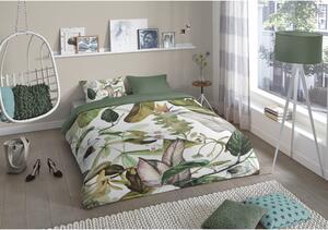 Posteljina od flanela za bračni krevet Good Morning Flora, 200 x 220 cm