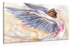 Slika slobodni anđeo s ljubičastim krilima