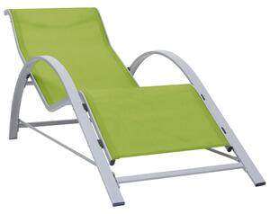VidaXL Ležaljka za sunčanje od tekstilena i aluminija zelena