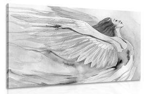 Slika slobodni anđeo u crno-bijelom dizajnu