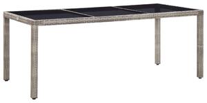 VidaXL Vrtni stol sivi 190 x 90 x 75 cm od poliratana