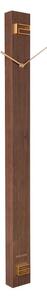 Smeđi drveni zidni sat Karlsson Discreet Long, 7,7 x 90 cm