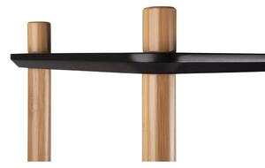Crni regal s bambusovim nogama Leitmotiv Cabinet Simplicity