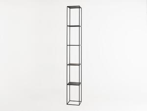 Crna metalna biblioteka CustomForm Tensio, visina 230 cm