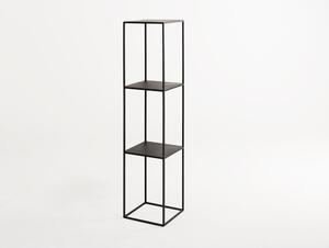 Crna metalna biblioteka CustomForm Tensio, visina 140 cm