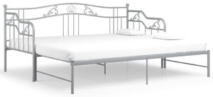 VidaXL Okvir za krevet na razvlačenje sivi metalni 90 x 200 cm