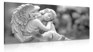 Slika zadovoljni anđeo u crno-bijelom dizajnu