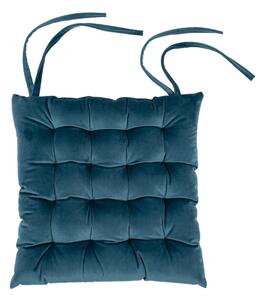 Plavi baršunasti jastuk za sjedenje Tiseco Home Studio, 37 x 37 cm