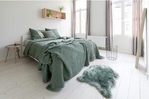 Siva pamučna deka Tiseco Home Studio vafli, 130 x 170 cm