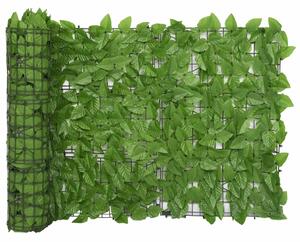VidaXL Balkonski zastor sa zelenim lišćem 300 x 75 cm