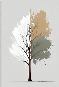 Slika minimalističko raznobojno stablo