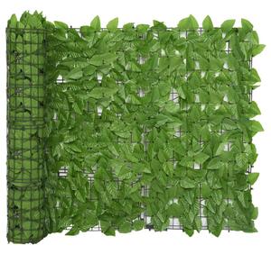 VidaXL Balkonski zastor sa zelenim lišćem 300 x 100 cm