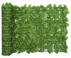VidaXL Balkonski zastor sa zelenim lišćem 500 x 75 cm