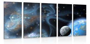 5-dijelna slika beskrajna galaksija