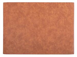 Narančasto-smeđa prostirka s imitacijom kože ZicZac Troja Rectangle, 33 x 45 cm
