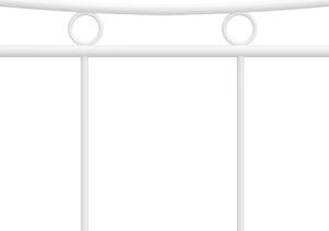 Okvir za krevet bijeli od metala i šperploče 140 x 200 cm