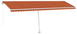 VidaXL Samostojeća tenda ručno uvlačenje 600 x 350 cm narančasto-smeđa