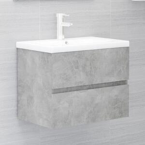 VidaXL Ormarić za umivaonik siva boja betona 60 x 38,5 x 45 cm iverica