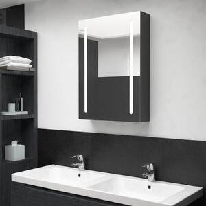 VidaXL LED kupaonski ormarić s ogledalom sjajni crni 50 x 13 x 70 cm