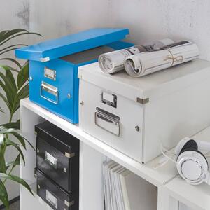 Plava kartonska kutija za pohranu s poklopcem 28x37x20 cm Click&Store – Leitz