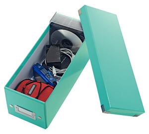 Zelena/tirkizna kartonska kutija za pohranu s poklopcem 14x35x14 cm Click&Store – Leitz