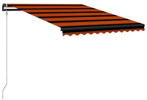 VidaXL Tenda na automatsko uvlačenje 300 x 250 cm narančasto-smeđa